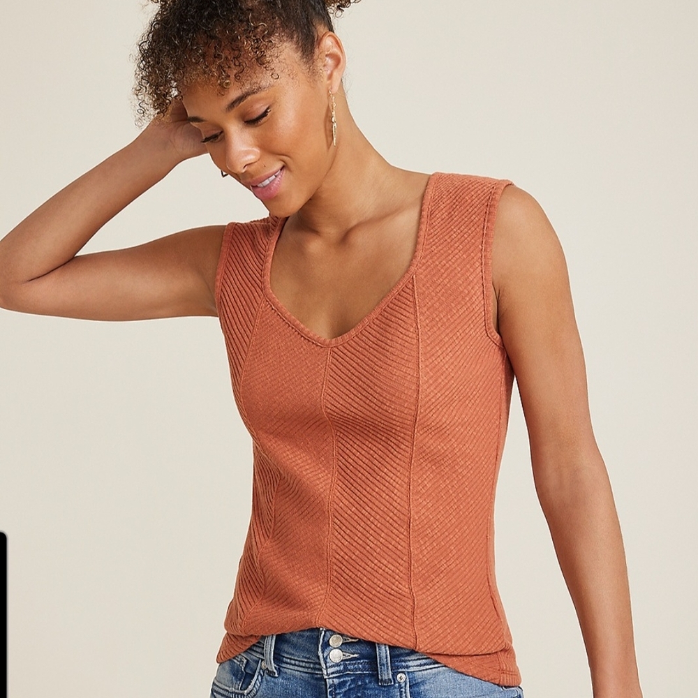 Maurices Textured Corset Tank Top